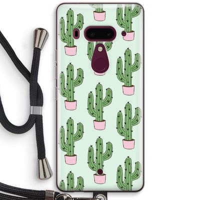 Cactus Lover: HTC U12+ Transparant Hoesje met koord