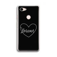 Forever heart black: Google Pixel 3 Transparant Hoesje