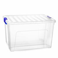 Multi Storage Opslagbox met deksel - transparant - 47 liter - 54 x 38 x 32 cm - kunststof