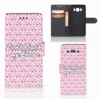 Samsung Galaxy J5 2016 Portemonnee Hoesje Flowers Pink DTMP - thumbnail
