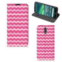 Nokia 2.3 | Hoesje met Magneet | Waves Pink