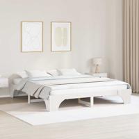 Bedframe Wit 207 x 187 x 30 cm Massief grenenhout