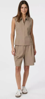 Neo Noir Annabella tructure waistcoat dark taupe