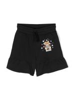 Moschino Kids short volanté à logo Teddy Bear - Noir