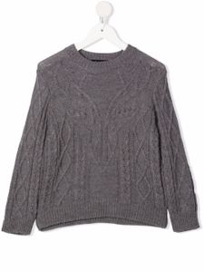 DSQUARED2 KIDS pull en maille torsadée - Gris