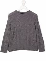 DSQUARED2 KIDS pull en maille torsadée - Gris