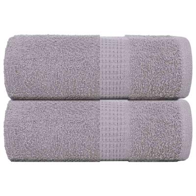 VidaXL Gastendoekjes 2 st 30x50 cm 360 g/m² 100% katoen grijs