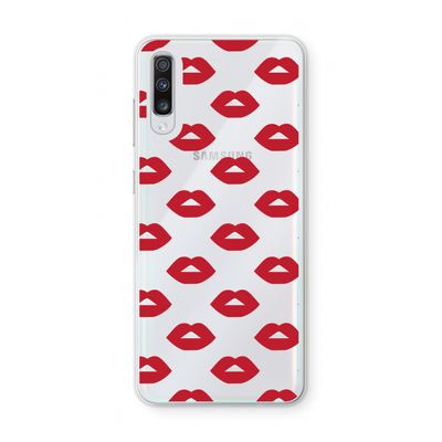 Lips: Samsung Galaxy A70 Transparant Hoesje