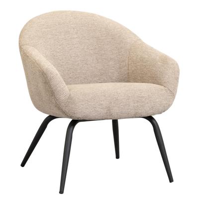 Leen Bakker - Fauteuil Lieke - Stof - Beige - 43x68x81 Cm