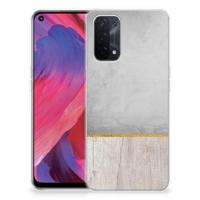 OPPO A93 5G | Bumper Hoesje | Wood Concrete