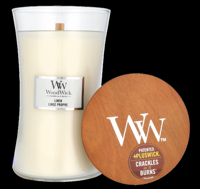 Woodwick Linen Large Hourglass Candle 0