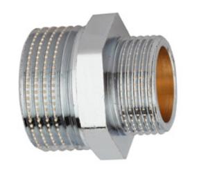 Kirchhoff Messing reduceerkoppeling, chroom, 1/2"ET x 3/8"ET - 989351155