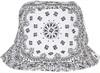 Flexfit FX5003BP Bandana Print Bucket Hat - White/Black - One Size - thumbnail