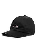 MSGM casquette en coton à logo brodé - Noir