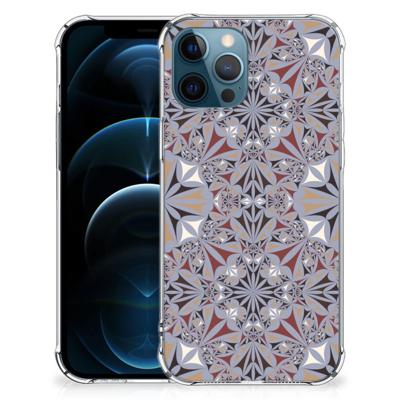 iPhone 12 | 12 Pro Anti-Shock Hoesje Flower Tiles iPhone 12 | 12 Pro Anti-Shock Hoesje Flower Tiles