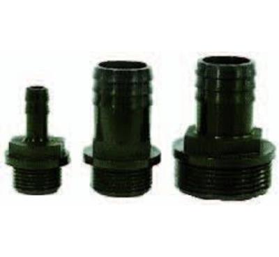 Slangpilaar buitendraad x tule PP zwart 1/2" x 19mm