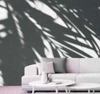 Fotowand woonkamer Silhouet palmboom schaduw