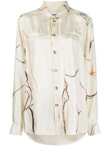 Nanushka chemise oversize imprimée en soie - Tons neutres