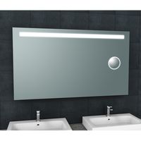 Badkamerspiegel Aqua Splash Mire Rechthoek Inclusief LED Verlichting + Scheerspiegel 140 cm Aqua Splash - thumbnail