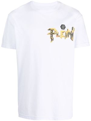 Philipp Plein t-shirt en coton à logo imprimé - Blanc