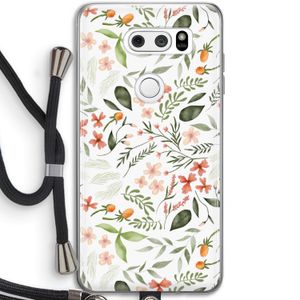 Sweet little flowers: LG V30 Transparant Hoesje met koord