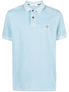 Stone Island polo à patch logo - Bleu