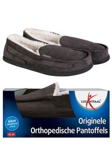 Orthopedische pantoffels antraciet maat 43-44