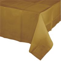 Party/verjaardag Tafelkleed - goud - 274 x 137 cm - tafellaken van papier - Gedekte tafel