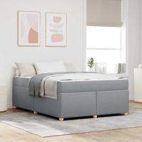 Bedframe met matras Anders Lichtgrijs 140 x 200 cm Stof