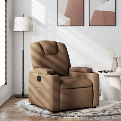 Fauteuil verstelbaar stof bruin