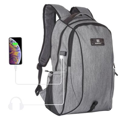 HAWEEL Outdoor draagbare canvas Dual schouders laptop rugzak (grijs)