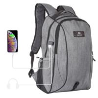 HAWEEL Outdoor draagbare canvas Dual schouders laptop rugzak (grijs)