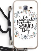 Diamonds: Samsung Galaxy J3 (2016) Transparant Hoesje met koord