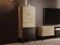Kolomkast SULEK 2 deuren artisan eik/zwart