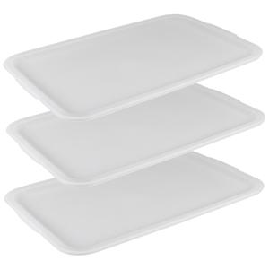 Sunware deksel voor Sigma Home opbergbakken 45L - 3x - kunststof - 39 x 60 x 1,5 cm - wit