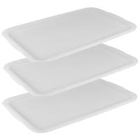 Sunware deksel voor Sigma Home opbergbakken 45L - 3x - kunststof - 39 x 60 x 1,5 cm - wit