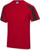 Just Cool JC003 Contrast Cool T - Fire Red/Arctic White - XXL