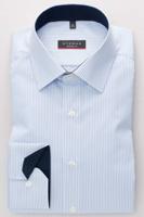 ETERNA Modern Fit Overhemd lichtblauw/wit, Gestreept