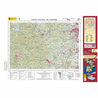 Topografische kaart 333 MT50 Santa Coloma de Farners | CNIG - Instituto Geográfico Nacional1
