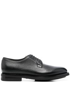 Santoni derbies en cuir à bout en amande - Noir