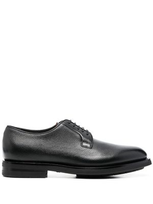 Santoni derbies en cuir à bout en amande - Noir