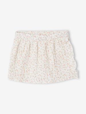Feestelijk shortrokje voor meisjes met bloemen roze, bedrukt