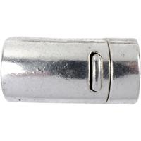 Creativ Company Magnetische sluiting, d 26 mm, gatgrootte 10 mm, antiek zilver, 1 stuk