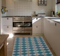 Zweden design geometrisch vinyl vloerkleed keuken
