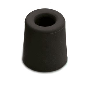 1x stuks deurstopper / deurbuffer rubber zwart 3,3 x 3 cm