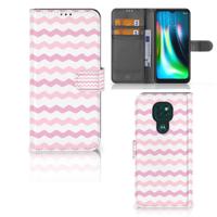 Motorola Moto G9 Play | E7 Plus | Telefoon Hoesje | Waves Roze