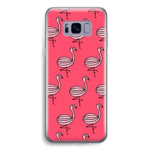 Flamingo: Samsung Galaxy S8 Transparant Hoesje