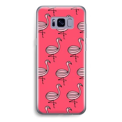 Flamingo: Samsung Galaxy S8 Transparant Hoesje