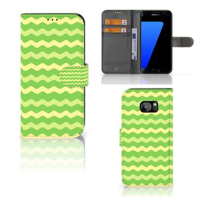 Samsung Galaxy S7 Edge | Telefoon Hoesje | Waves Green