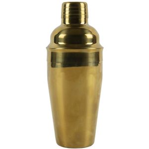 Cocktailshaker 500 ml goud 16 cm